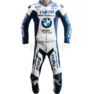 Tyco BMW BSB Racing Team Replica Motorcycle Race Leathers Suit